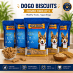 Mongrel Healthcare Dogo Biscuits Puppy 1 Kg Multigrain Biscuit Pack of 5
