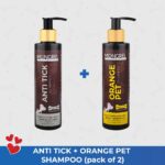 Mongrel Healthcare Orange Extract Pet Shampoo Anti Bacterial Dog and 1 Anti Tick Dog Shampoo