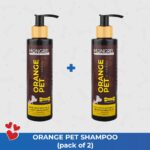 Mongrel Healthcare Orange Extract Pet Shampoo Anti Bacterial Dog Shampoo Pack of 2