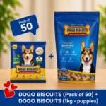 Dogo Biscuits 50 Small Packs + 1 Puppy | Combo Pack
