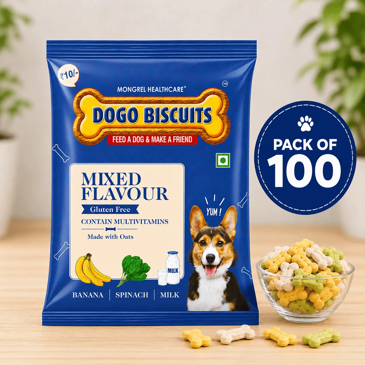 sm2rdepjsy27sj9s32ob Dogo Biscuits Mixed Flavour Pack of 100 - Image 1